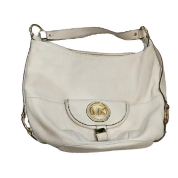 Michael Kors Handbags - Michael Kors off white large leather Fulton bag